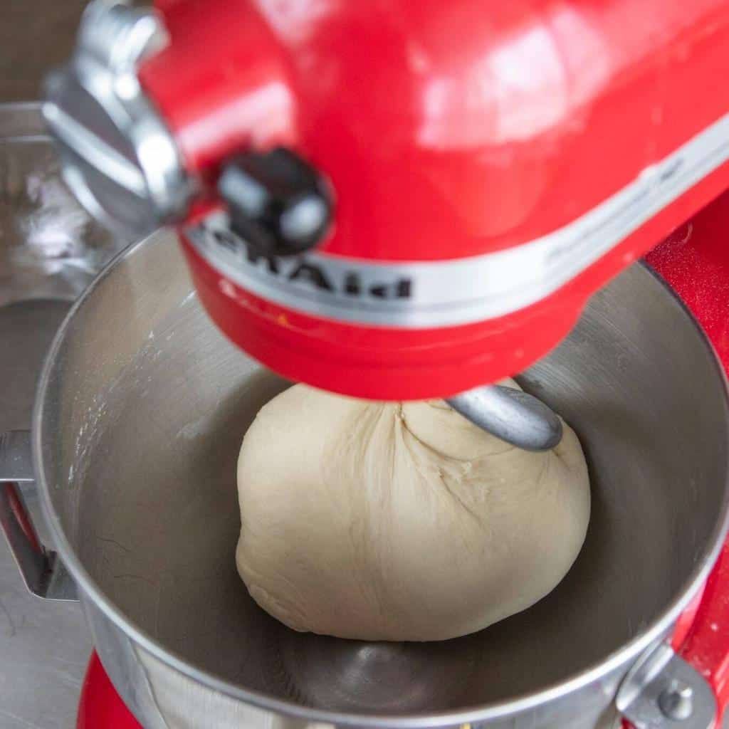 vegan croissant dough should be smooth and elastic when kneaded
