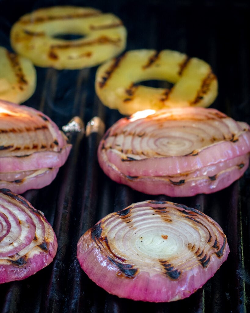 grilled onion and pineapple