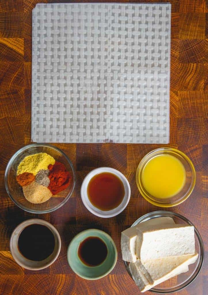 ingredients for Gordon Ramsay's vegan bacon