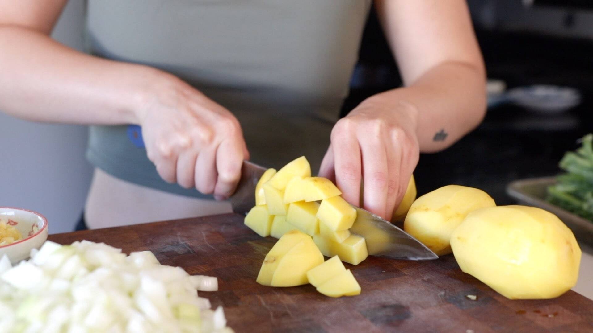 cubing gold potatoes