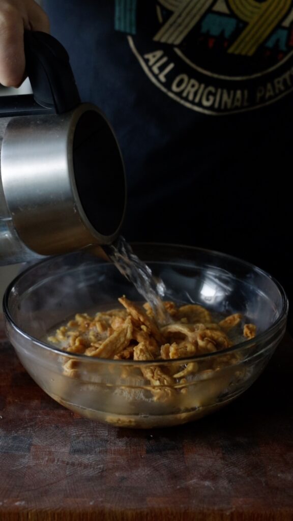 rehydrating soy curls