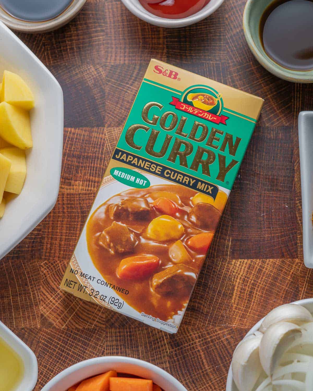 A box of S&B Golden Curry cubes