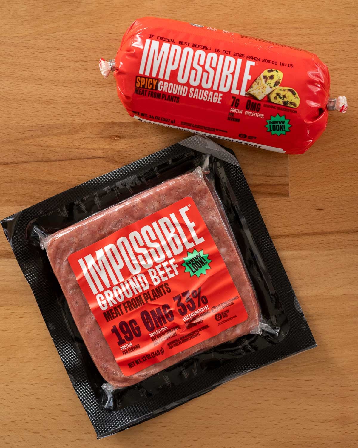 impossible sausage and beef for meatballs