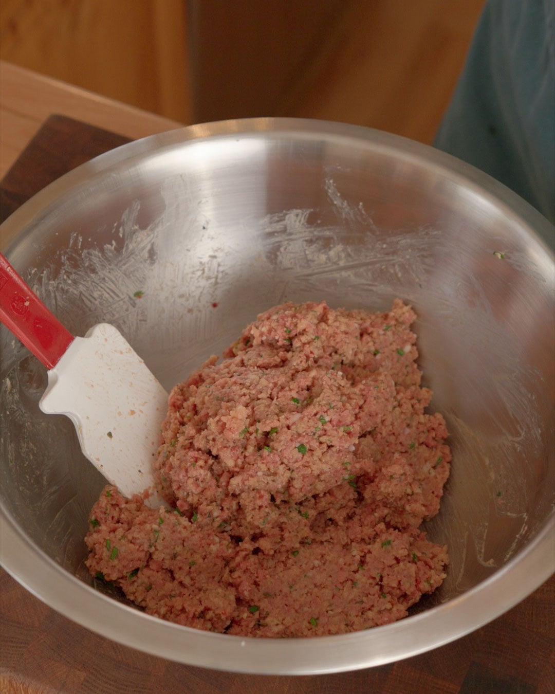 meatball ingredients mixed