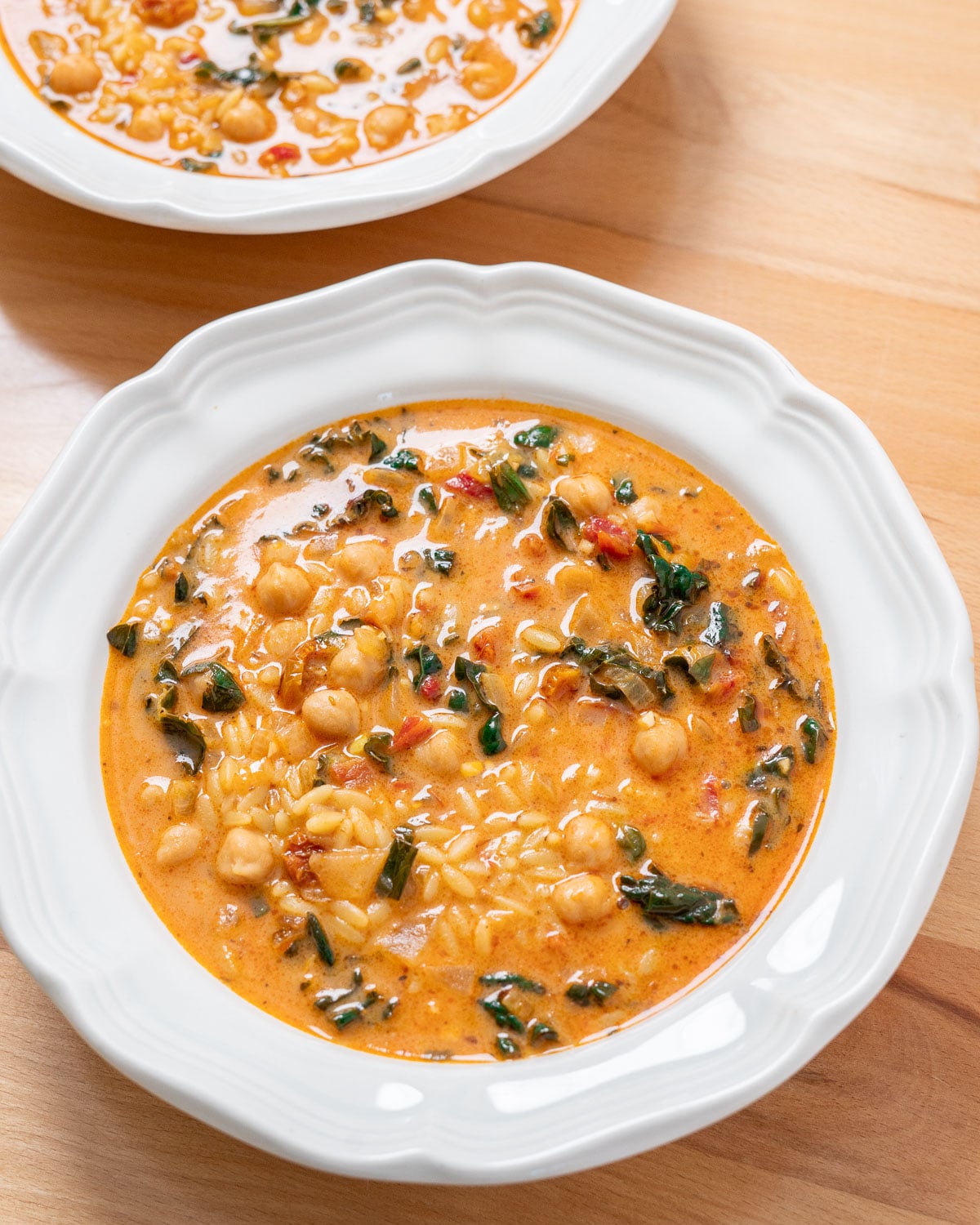 a bowl of marry me chickpea soup