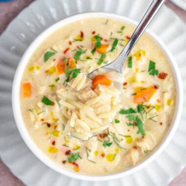 spoonful of vegan avgolemono