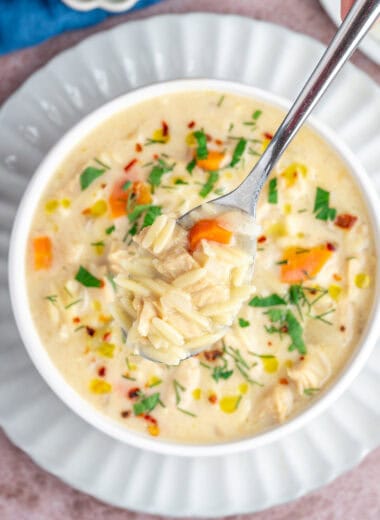 spoonful of vegan avgolemono