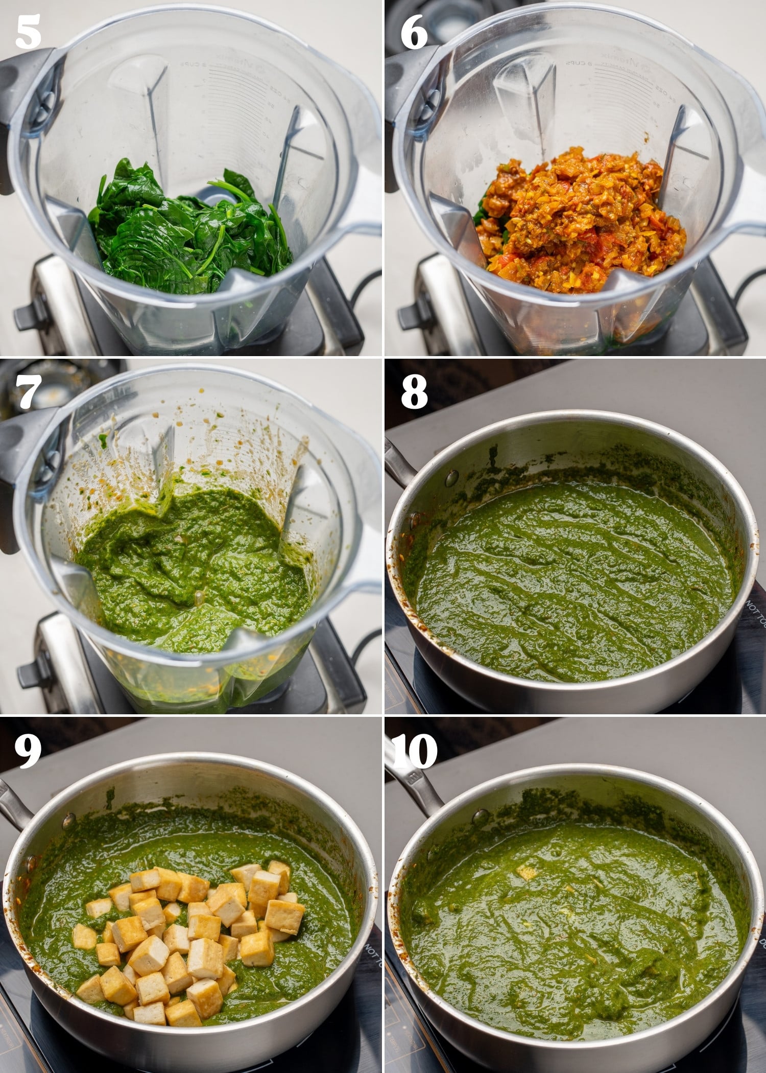 how to make palak tofu