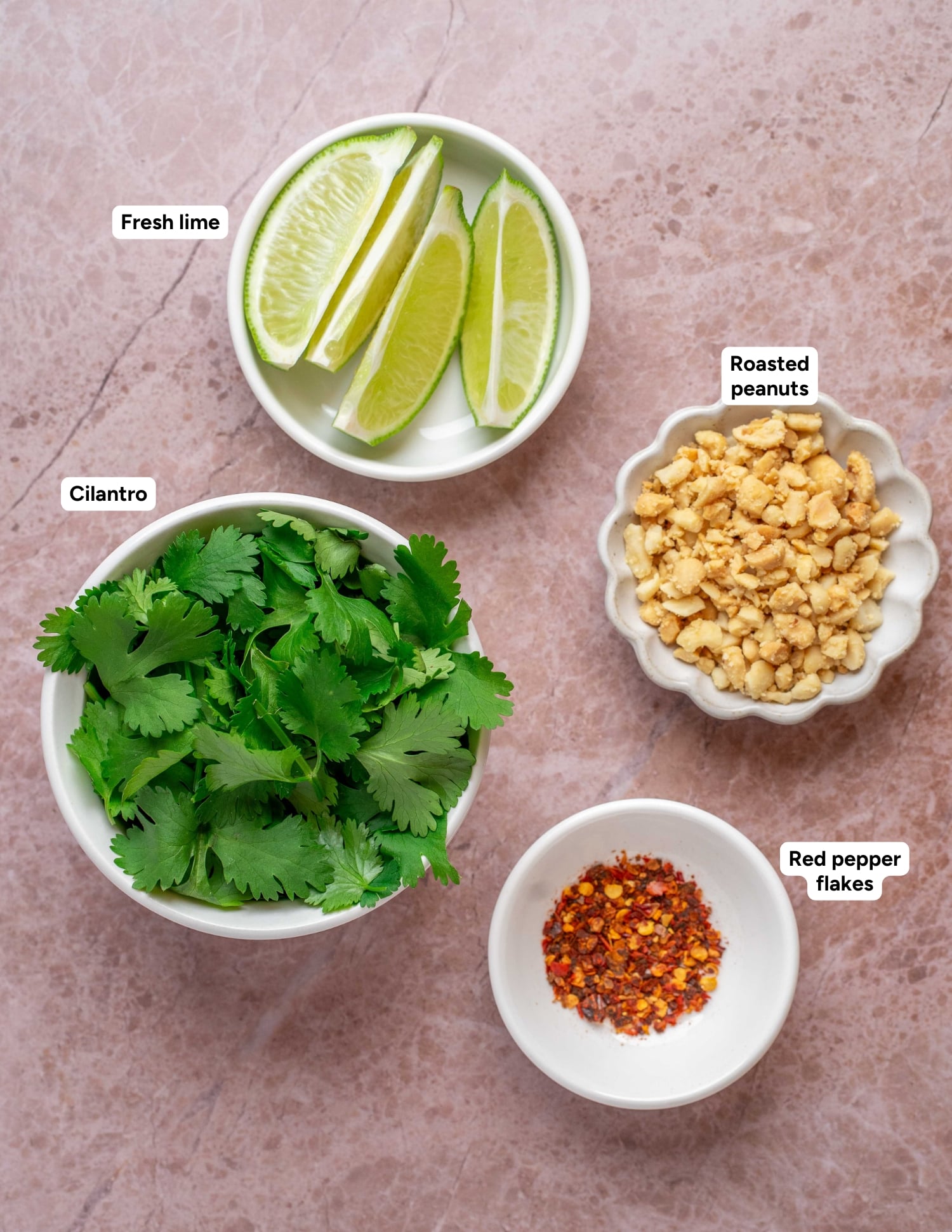 Garnishes for sweet potato stew
