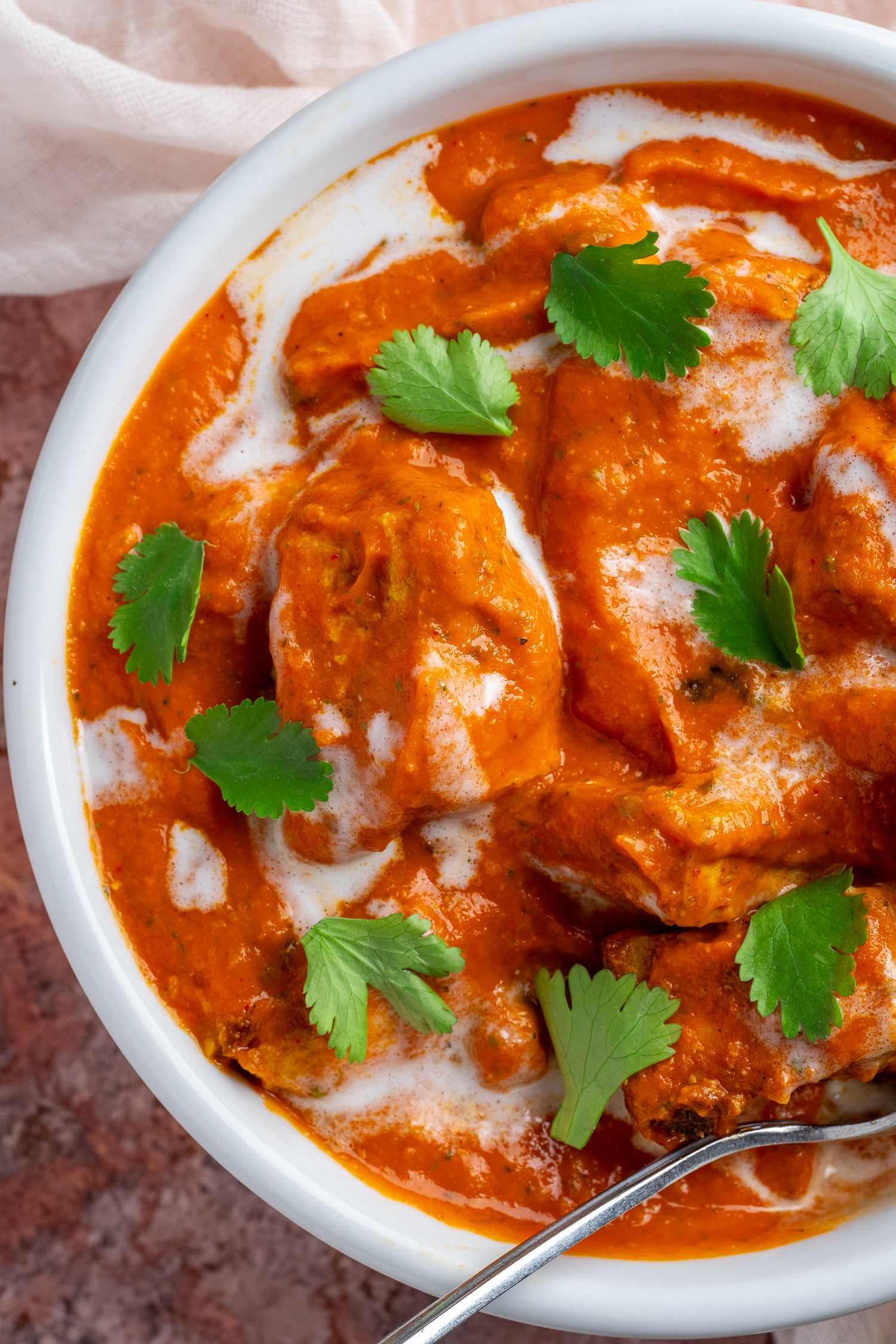 closeup of butter tofu in a bowl
