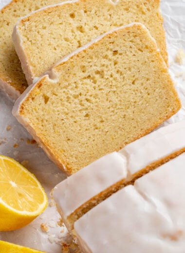 slices of vegan lemon loaf