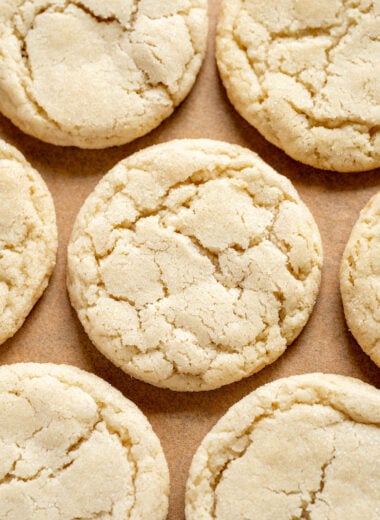 a tray of vegan sugar cookies