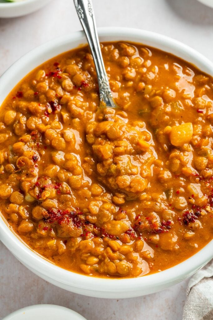 bowl of lentil curry